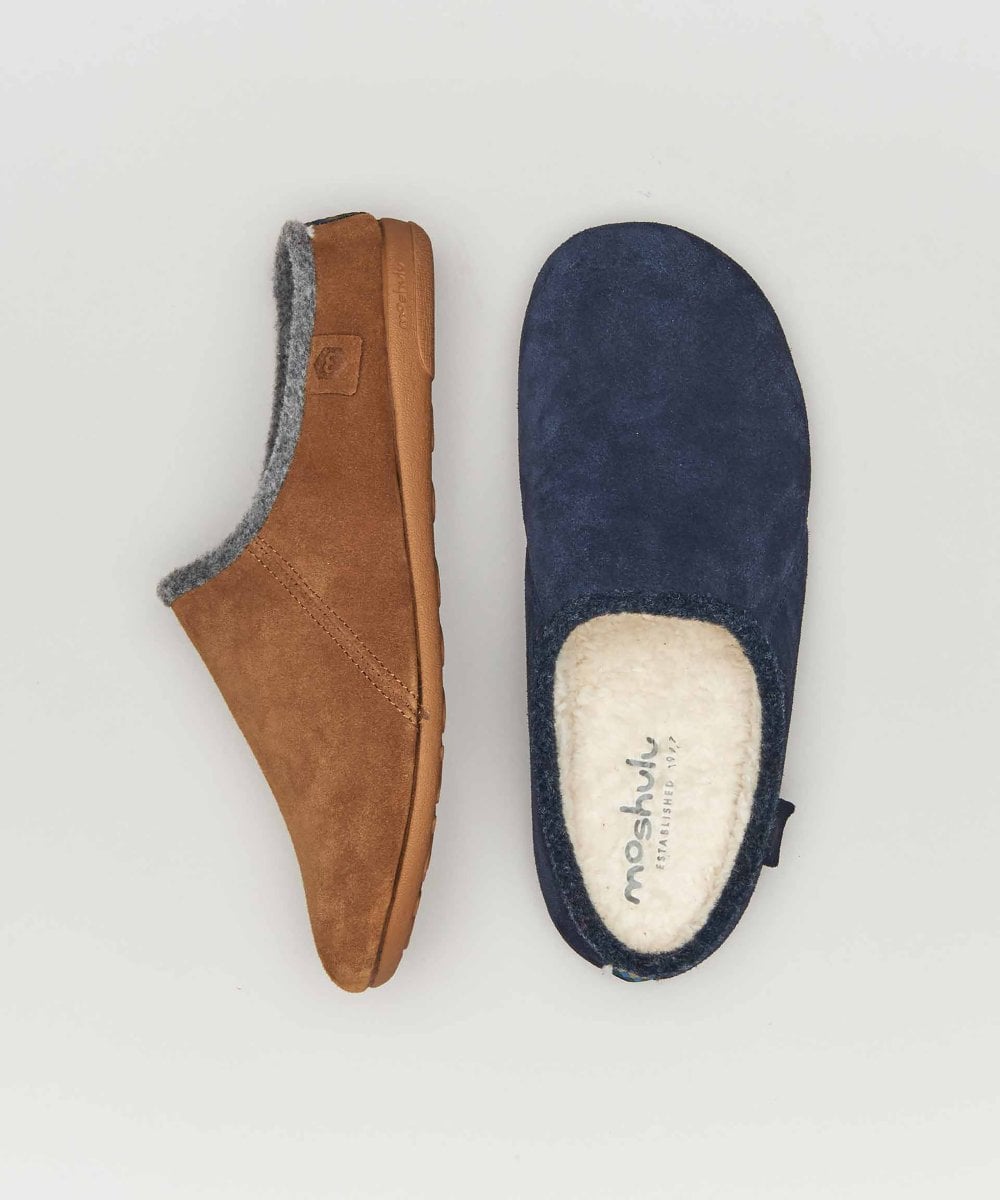 Suede mule slippers store mens